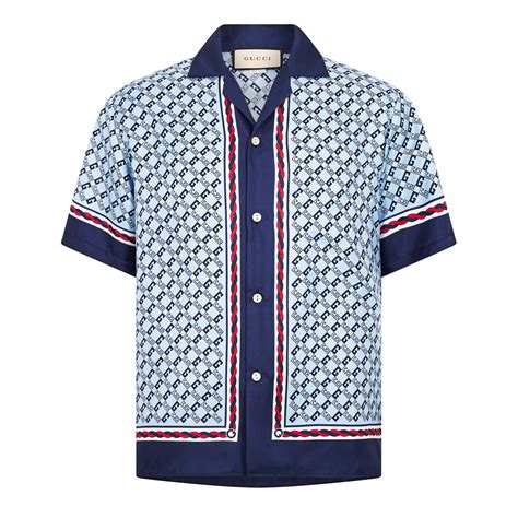 gucci embroidered silk shirt|gucci silk shirts for men.